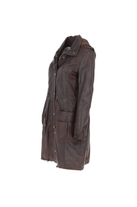 'Brienne'' Real Leather Duffle coat - Image 2