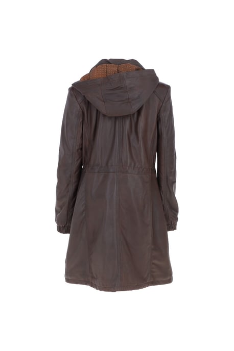 'Brienne'' Real Leather Duffle coat - Image 3