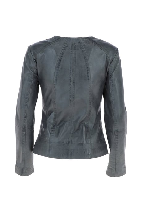 'Aliona' Real Leather Fashion Jacket Women Coat - Image 3