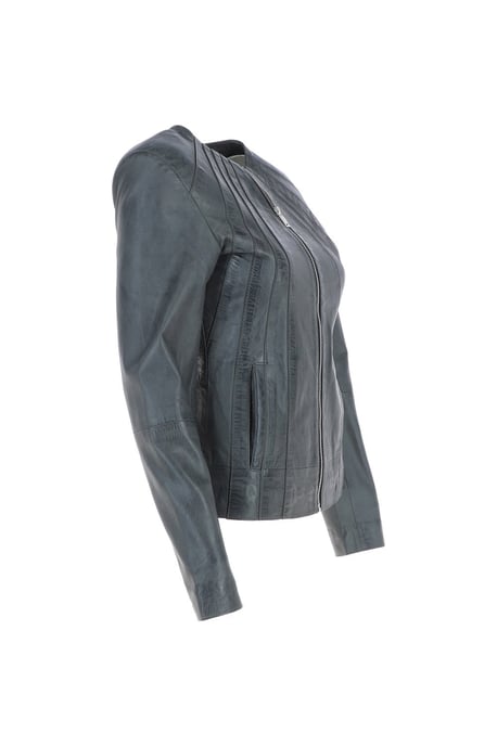 'Aliona' Real Leather Fashion Jacket Women Coat - Image 4