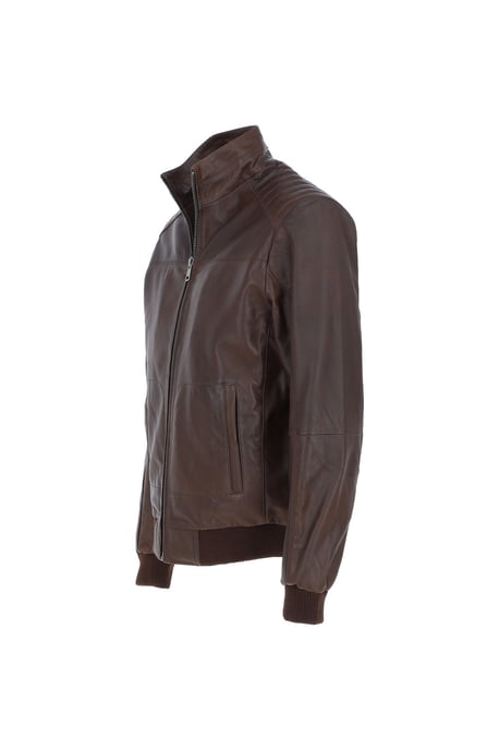 'Firenze' Exquisite Real Leather Bomber Jacket - Image 3