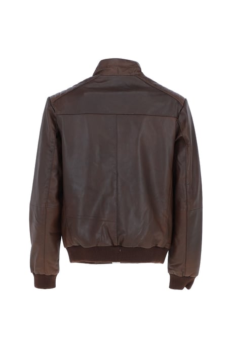 'Firenze' Exquisite Real Leather Bomber Jacket - Image 4