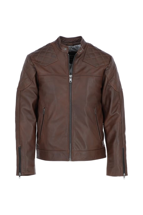 'Cadmar' Leather Biker Jacket - Image 2