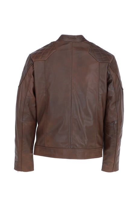 'Cadmar' Leather Biker Jacket - Image 4