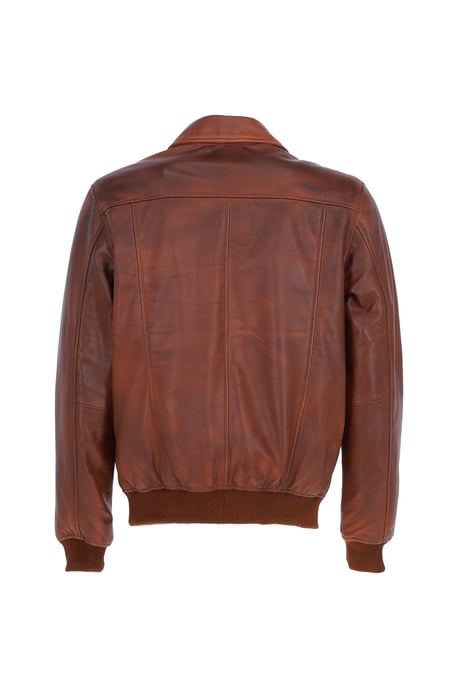 'Giovanni' Exquisite Real Leather Bomber Jacket - Image 4