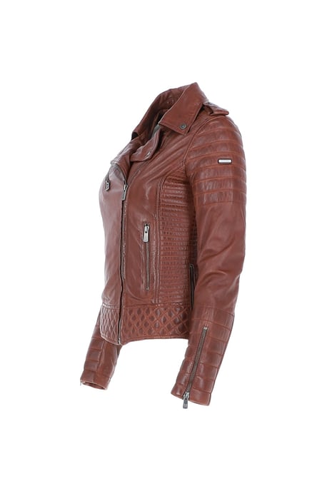 Side Zip Real Leather Biker Jacket - Image 3