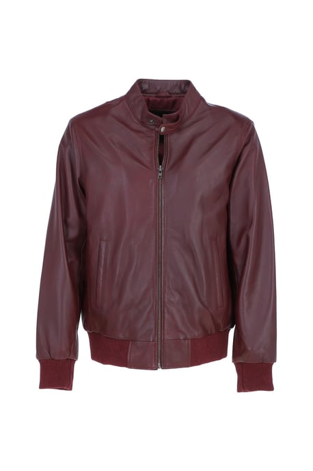 'Volare' Lightweight Real Leather Bomber Jacket - Image 2
