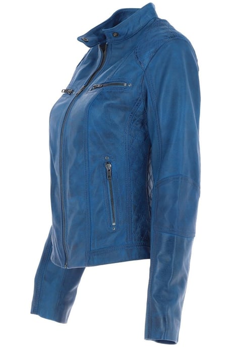 'Donna Milano' Real Leather Fashion Biker Style Jacket - Image 3