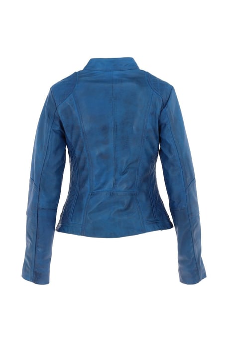 'Donna Milano' Real Leather Fashion Biker Style Jacket - Image 4