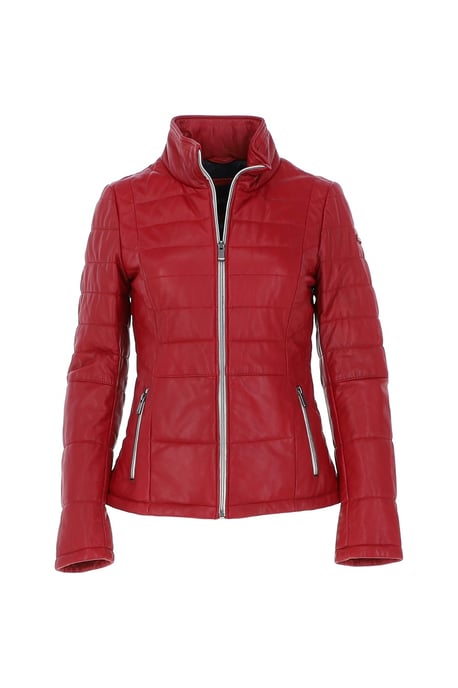 'Anita' Real Leather Stitch Detailing Jacket - Image 2