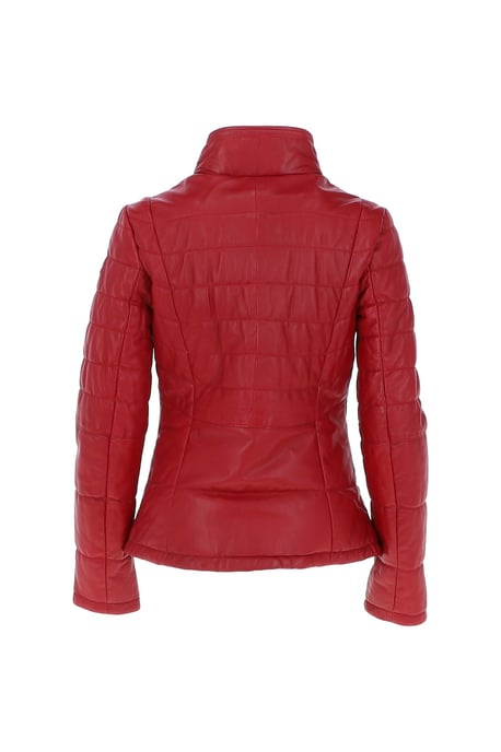 'Anita' Real Leather Stitch Detailing Jacket - Image 4