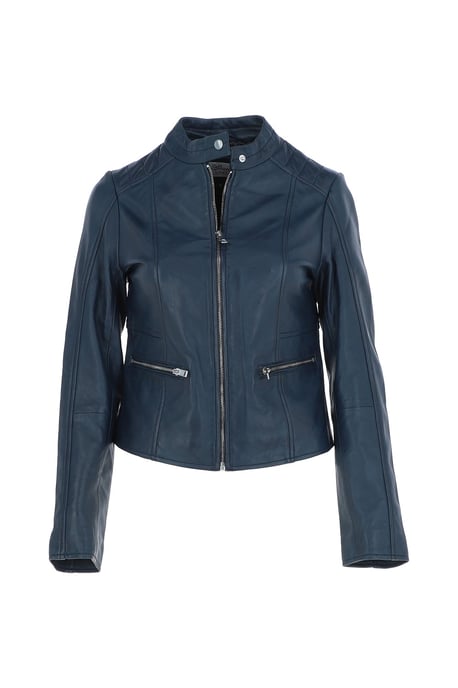 'Serefina' Real Leather Biker Jacket - Image 2