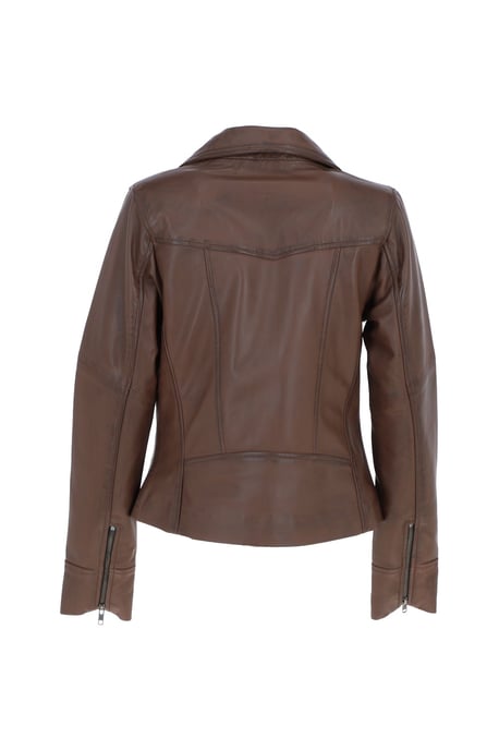 'Eva' Leather Biker Style Jacket Women Coat - Image 4