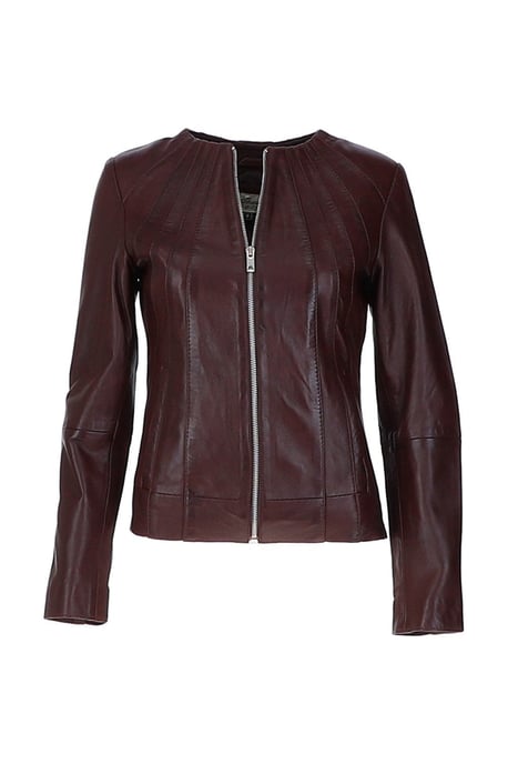 'Aliona' Real Leather Fashion Jacket Women Coat - Image 2