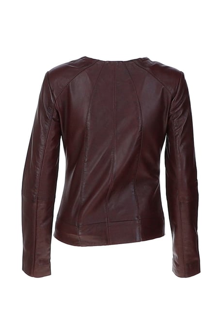 'Aliona' Real Leather Fashion Jacket Women Coat - Image 3