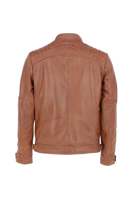 'Bronx' Real Leather Biker Jacket - Image 4