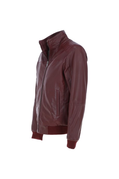 'Firenze' Exquisite Real Leather Bomber Jacket - Image 3