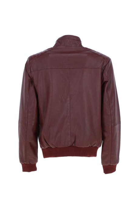 'Firenze' Exquisite Real Leather Bomber Jacket - Image 4