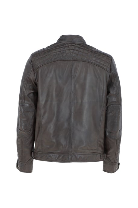 'Bronx' Real Leather Biker Jacket - Image 4