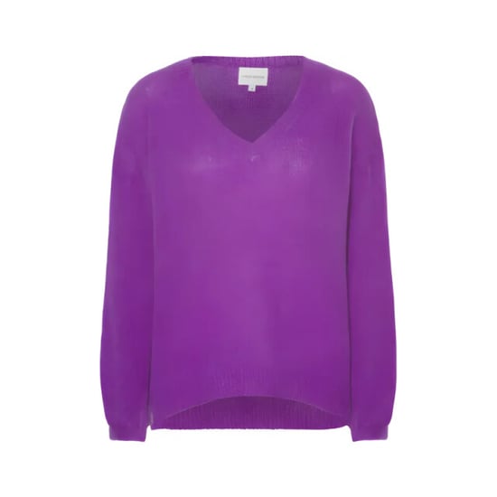 American Dreams Silja v neck knit deep purple - - Image 1