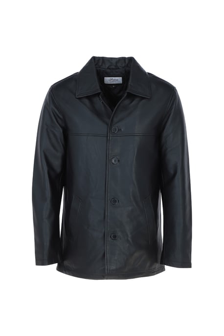 'Reefer' Classic Real Leather Jacket - Image 2