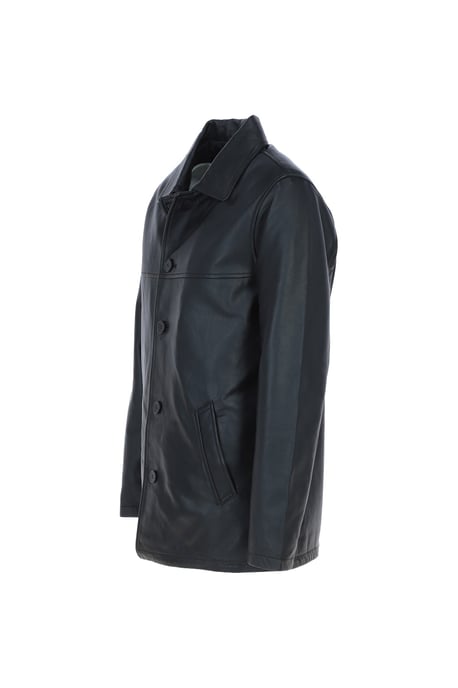 'Reefer' Classic Real Leather Jacket - Image 3