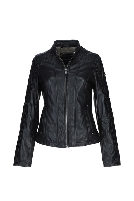 'Victoria' Real Leather Slim Fit Fashion Biker Jacket - Image 2