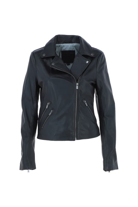 'Celia' Leather Fashion Biker Jacket Women Coat - Image 2