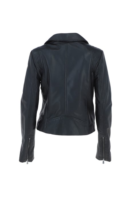 'Celia' Leather Fashion Biker Jacket Women Coat - Image 4