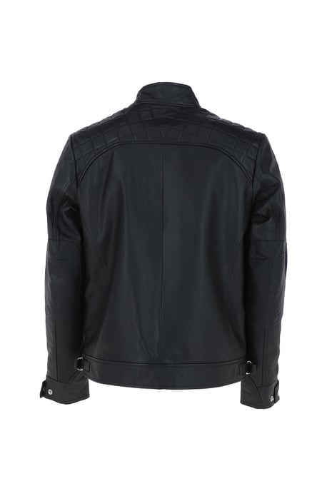 'Bronx' Real Leather Biker Jacket - Image 4