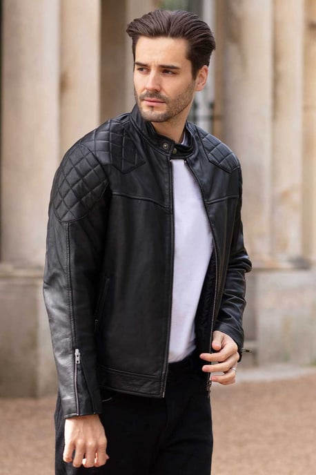 'Cadmar' Leather Biker Jacket - Image 1