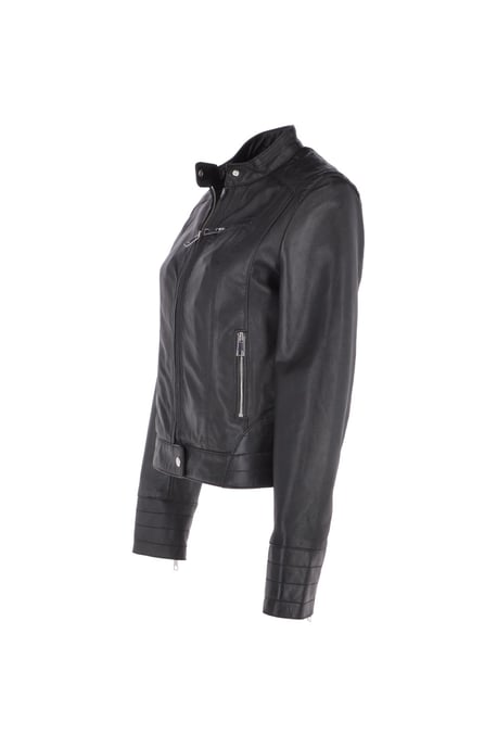 'Essen' Real Leather Biker Jacket - Image 3