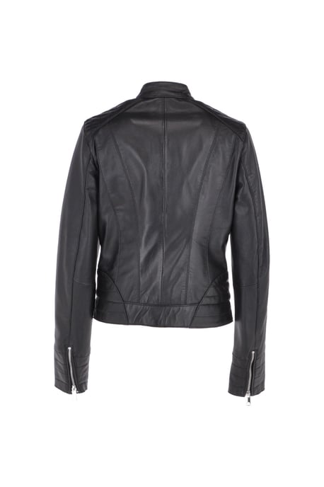 'Essen' Real Leather Biker Jacket - Image 4