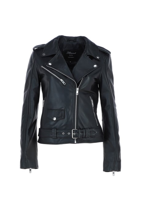 'Stella' Real Leather Fashion Biker Jacket - Image 2