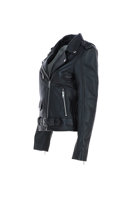 'Stella' Real Leather Fashion Biker Jacket - Image 3