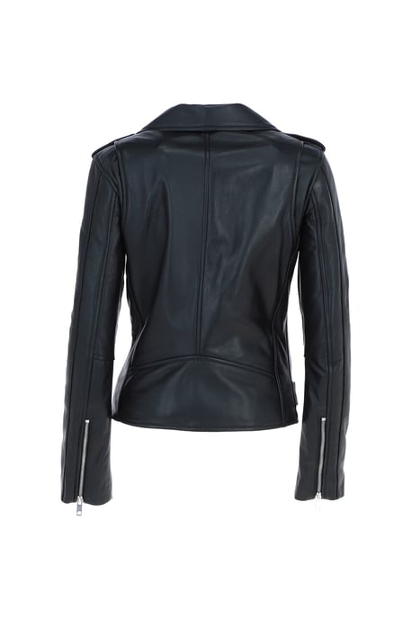 'Stella' Real Leather Fashion Biker Jacket - Image 4