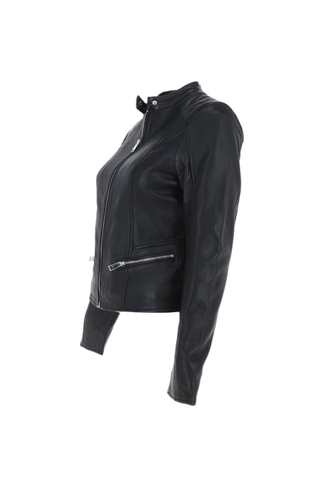 'Serefina' Real Leather Biker Jacket - Image 3