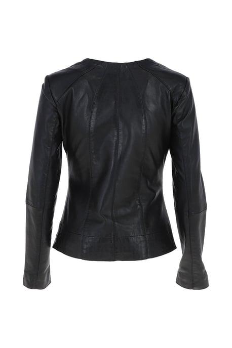 'Aliona' Real Leather Fashion Jacket Women Coat - Image 4