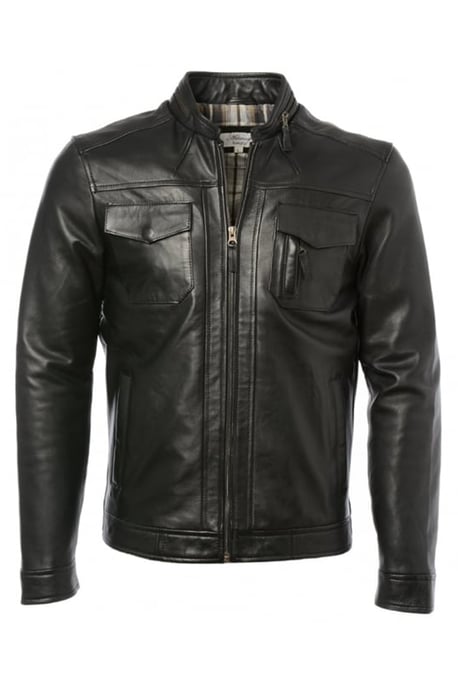 'Edinburgh' Real Leather Bomber Jacket - Image 2