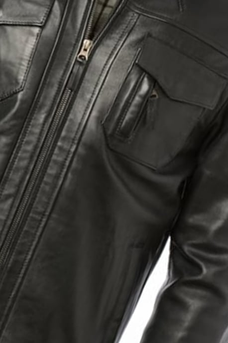 'Edinburgh' Real Leather Bomber Jacket - Image 3