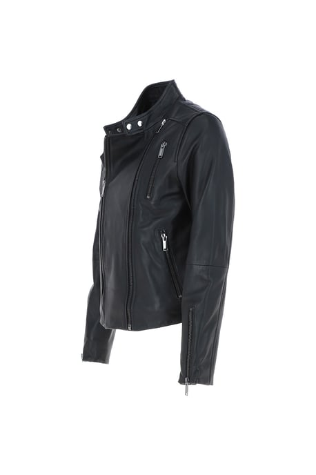 'Rocco' Mens Leather Dual Cross Zip Stylish Biker Jacket - Image 3