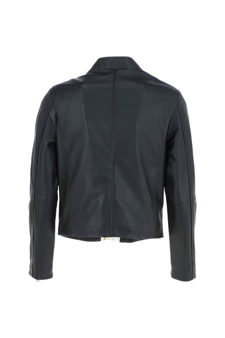 'Rocco' Mens Leather Dual Cross Zip Stylish Biker Jacket - Image 4