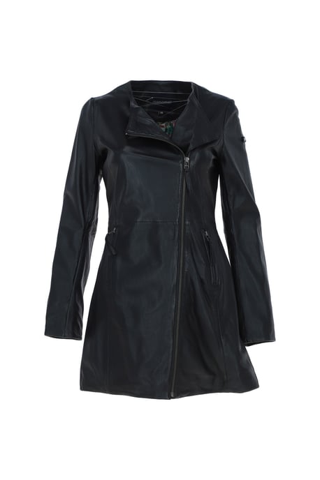'Aroma' Real Leather Three Quarter Side Zip Jacket - Image 2