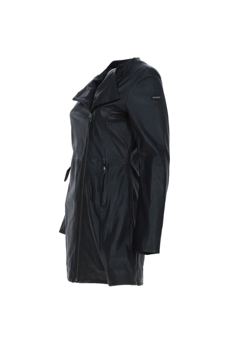 'Aroma' Real Leather Three Quarter Side Zip Jacket - Image 3