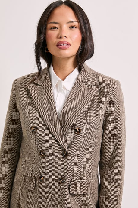 Open Collar Double Breasted Blazer - Image 2