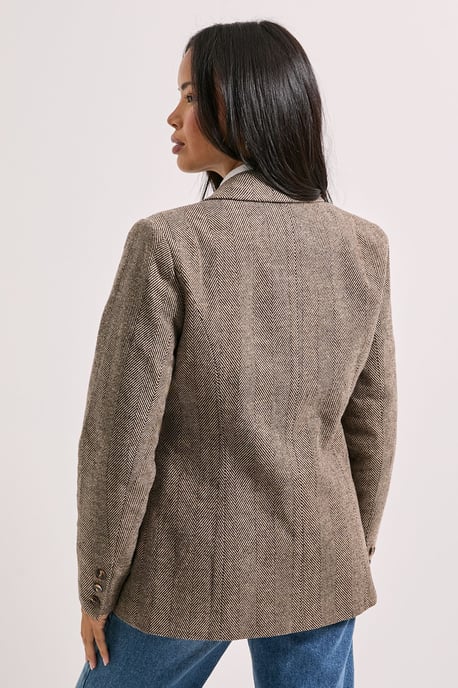 Open Collar Double Breasted Blazer - Image 3