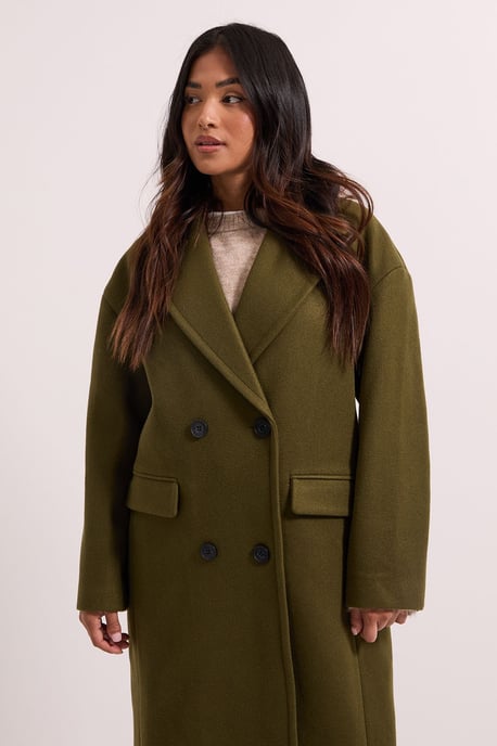 Petite Relaxed Buttoned Midi Coat - Image 2