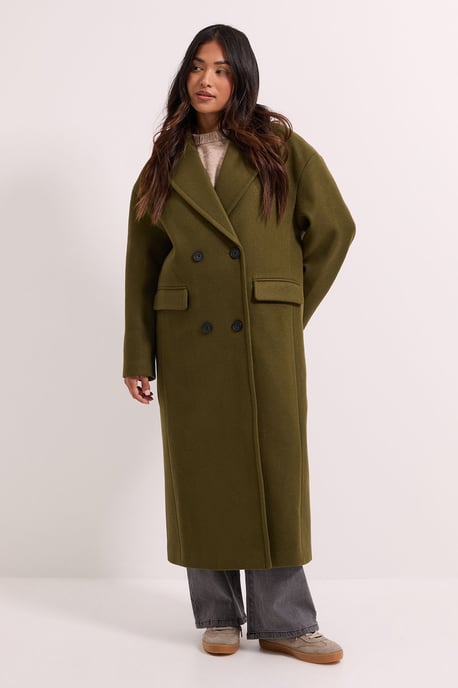 Petite Relaxed Buttoned Midi Coat - Image 3