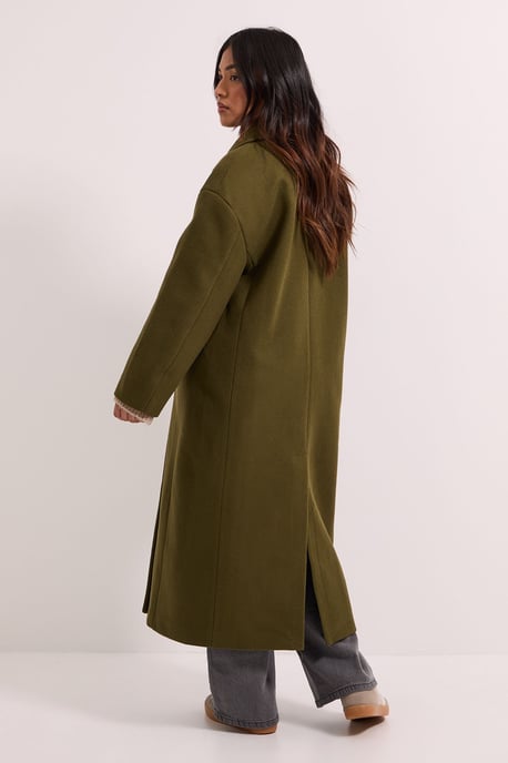 Petite Relaxed Buttoned Midi Coat - Image 4