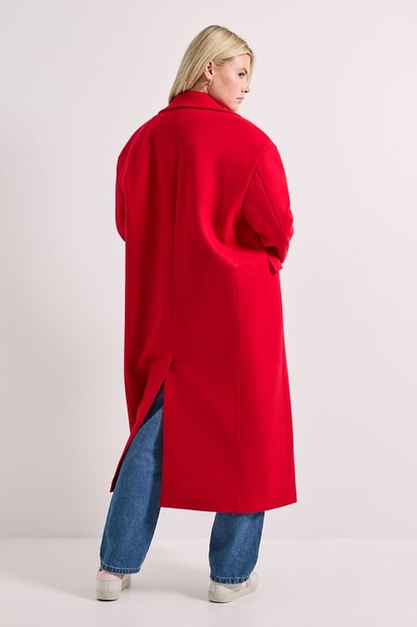 Relaxed Buttoned Midi Coat - Image 3